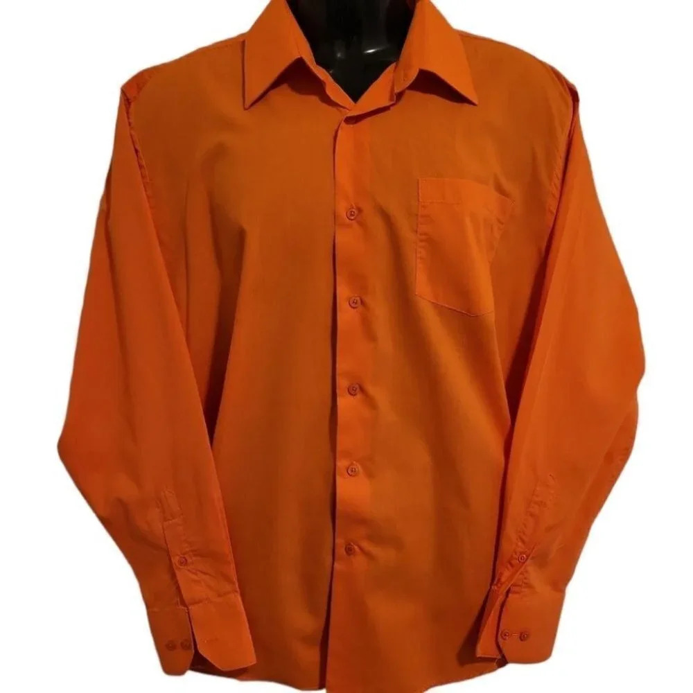 Berlioni Men's Button- Up Collar Long Sleeve Shirt (sz 16-16 1/2)